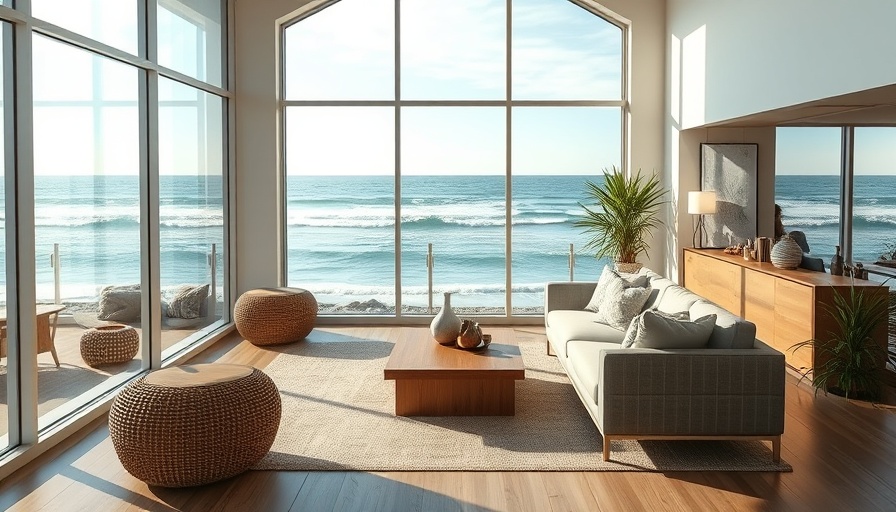 Cozy oceanfront view in modern home, perfect for family adventure relaxation.