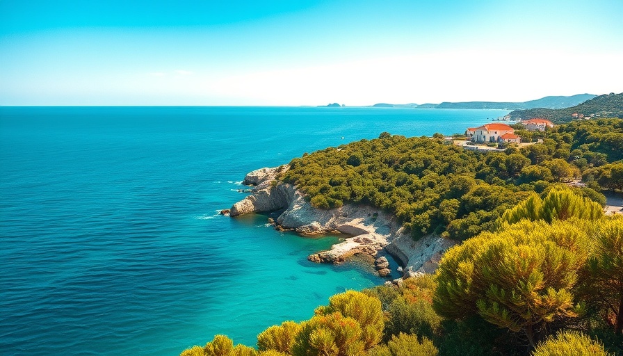 Lush coastal view on Croatia's Green Coast showcasing sustainable travel.