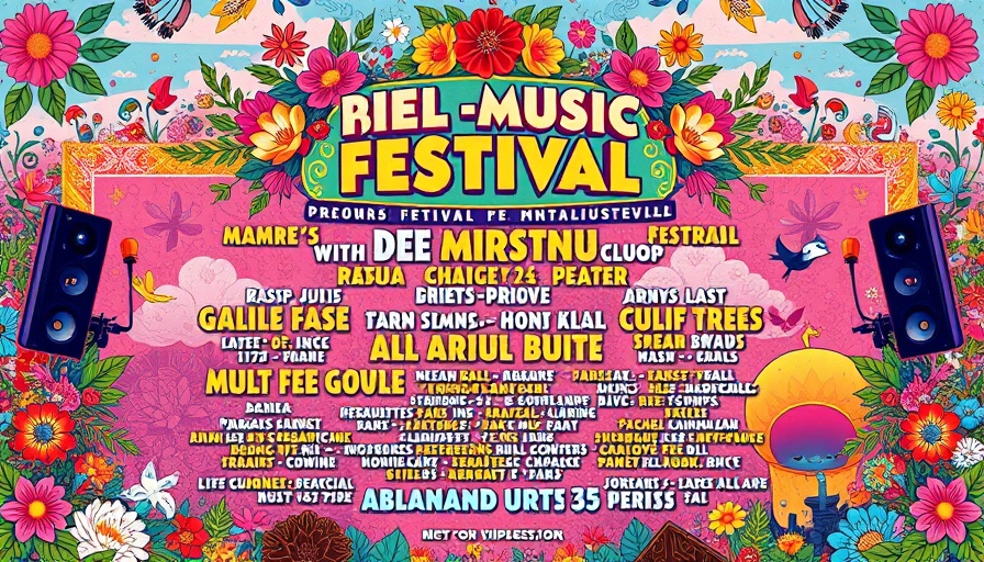 Cultural events today: Shambhala Music Festival poster with artist lineup.