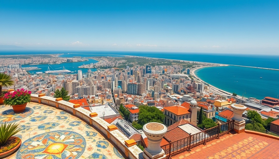 Scenic mosaic view of Spain's cityscape, Traveling in Spain Without the Rush.