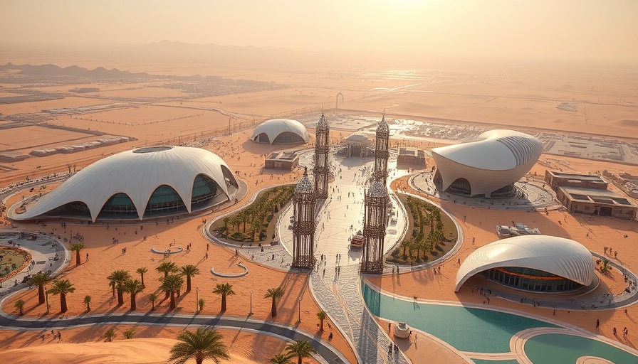 Vibrant World Expo 2030 Riyadh landscape in expansive, sustainable design.