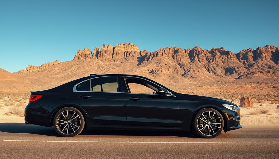 Peaceful car parked by mountains, stress-free driving inspiration.