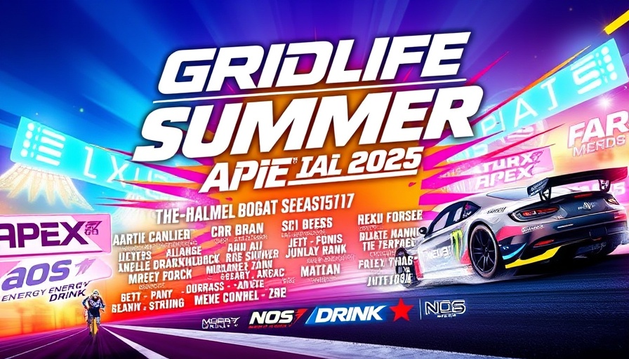 GRIDLIFE Music & Motorsports Festival 2025 promo poster with artist lineup.