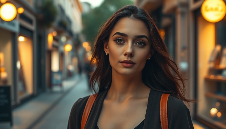 Stylish woman walking on a cobblestone street, exploring travel destinations.