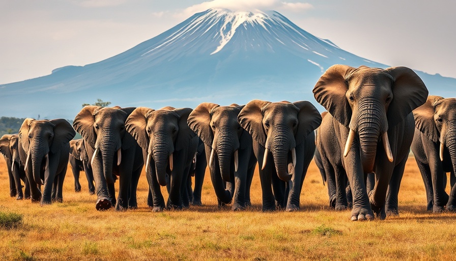 Majestic elephants with Kilimanjaro backdrop, showcasing African wildlife for World Travel Awards Africa.