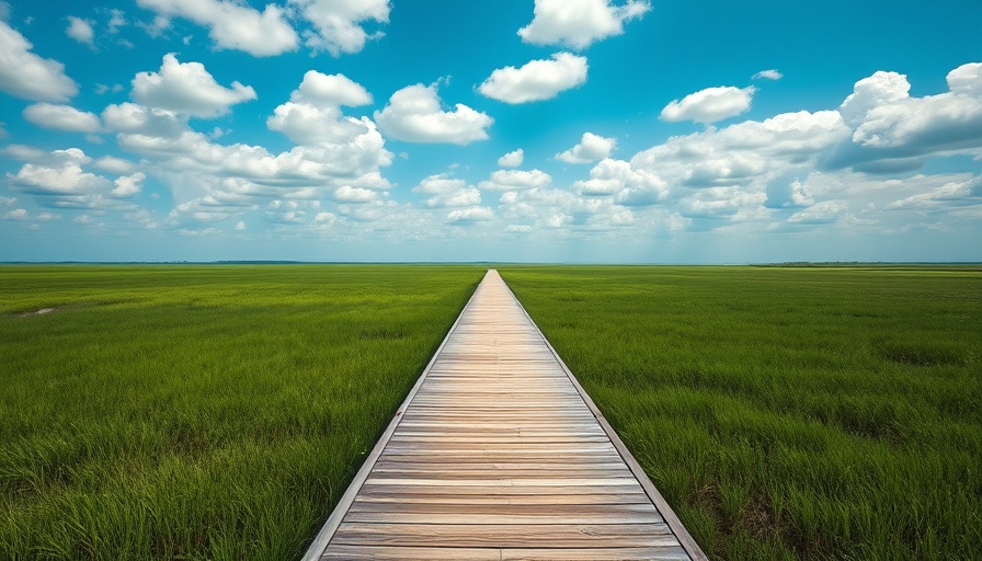 Boardwalk in Tsawwassen showing cultural experiences in scenic marshland.