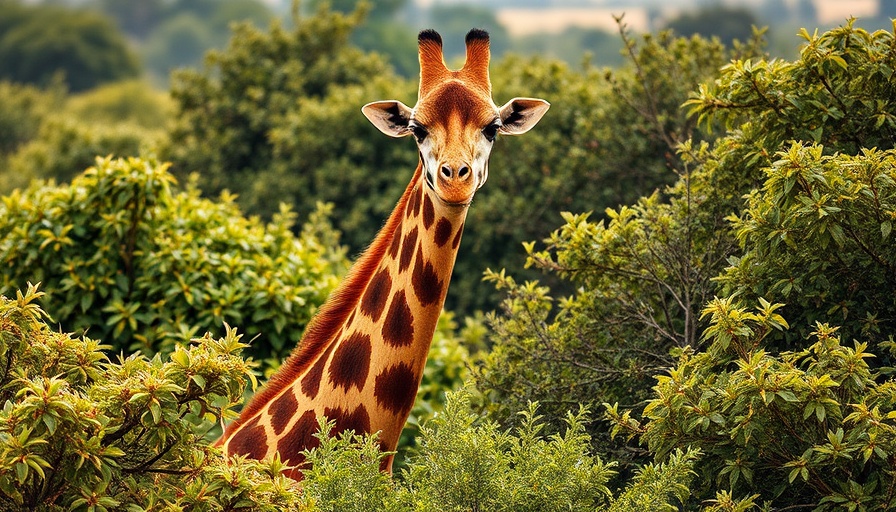 Tall giraffe in lush Tanzanian greenery, Tanzania herbivores.