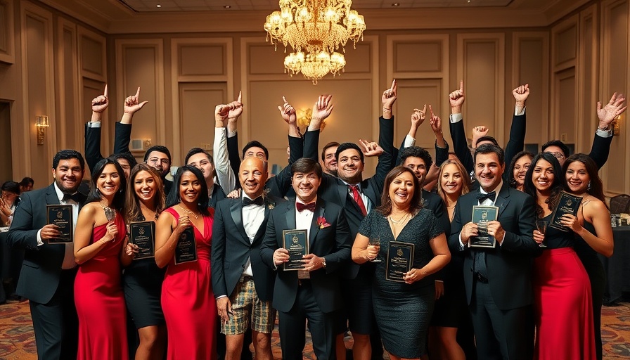 Celebration at Africa and Indian Ocean travel awards ceremony.