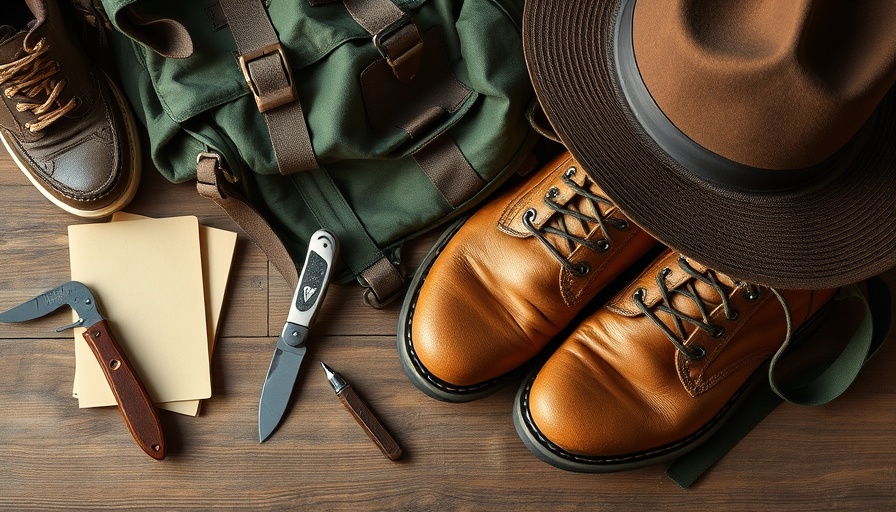 Rustic travel gear with pocket knife on wooden table, knife safety tips for travelers.