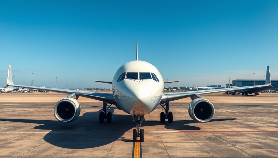 Modern airplane ready for Hollywood travel deals at airport.