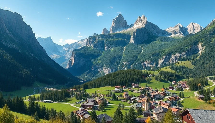 Alpine village in the Dolomites, perfect for travelling adventures.