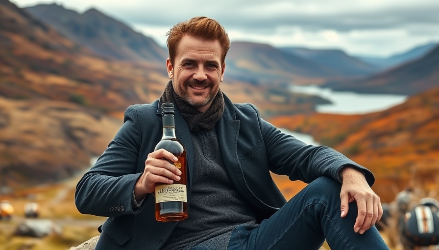 Glenmorangie Highland travel experience with scenic backdrop and whiskey.