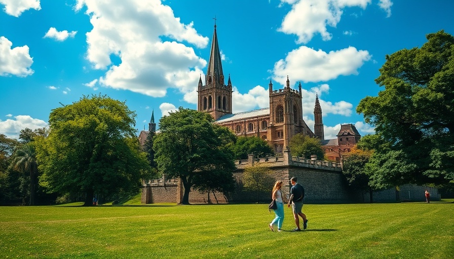 Family adventure in Norwich: strolling by the iconic cathedral.