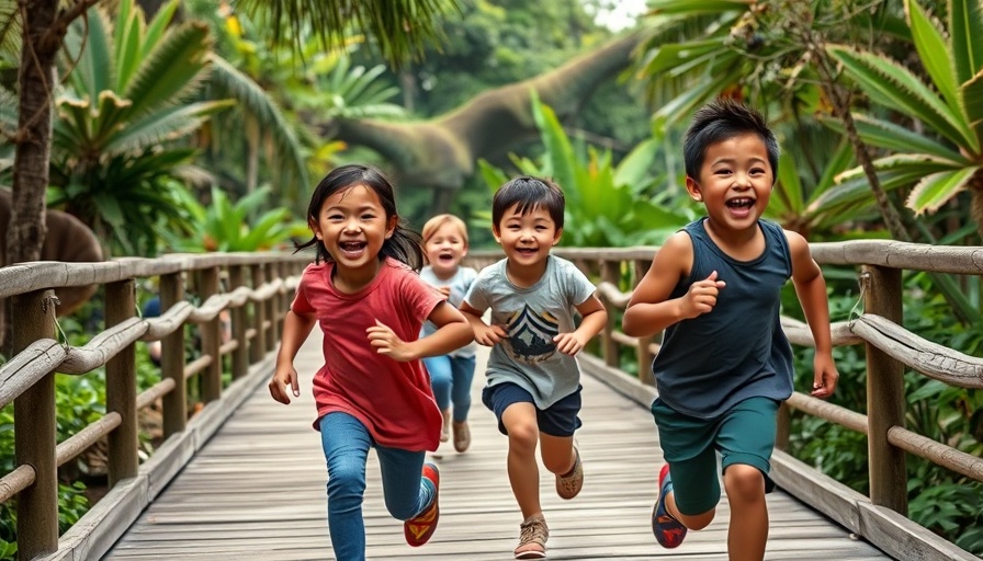 Joyful children explore lush wildlife park, Singapore Airlines Group and Mandai Wildlife Group partnership.