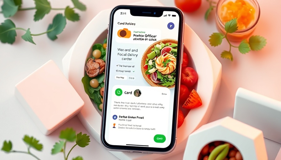 Card-linked offers on mobile app screen with food delivery image.