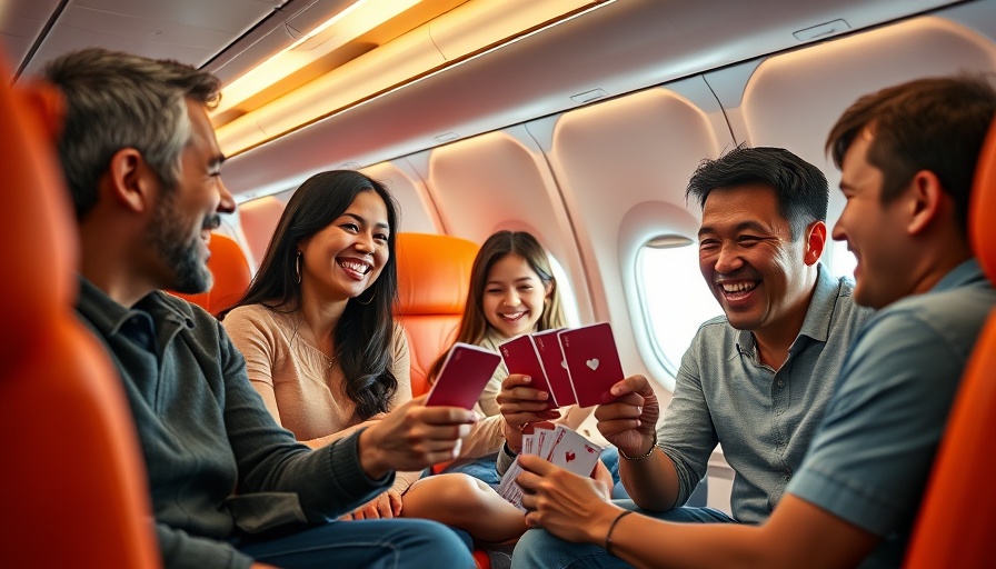 Family playing cards on airplane - family travel news
