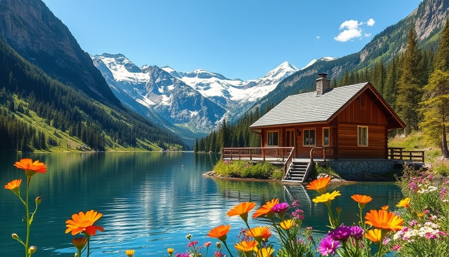 Choosing a travel destination with serene alpine views.