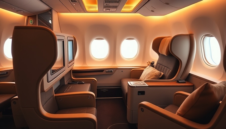 Air India First Class cabin review showing luxurious seating and amenities.