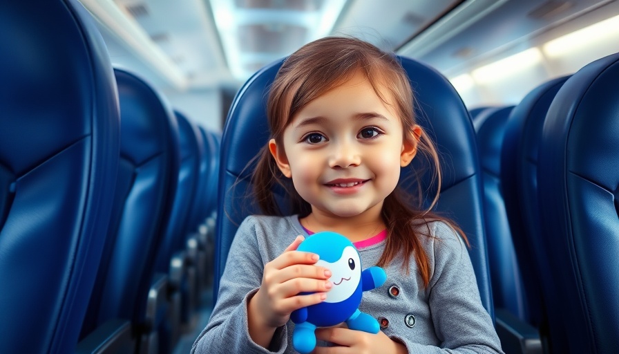 Child playing with toy on Southwest Airlines flight.