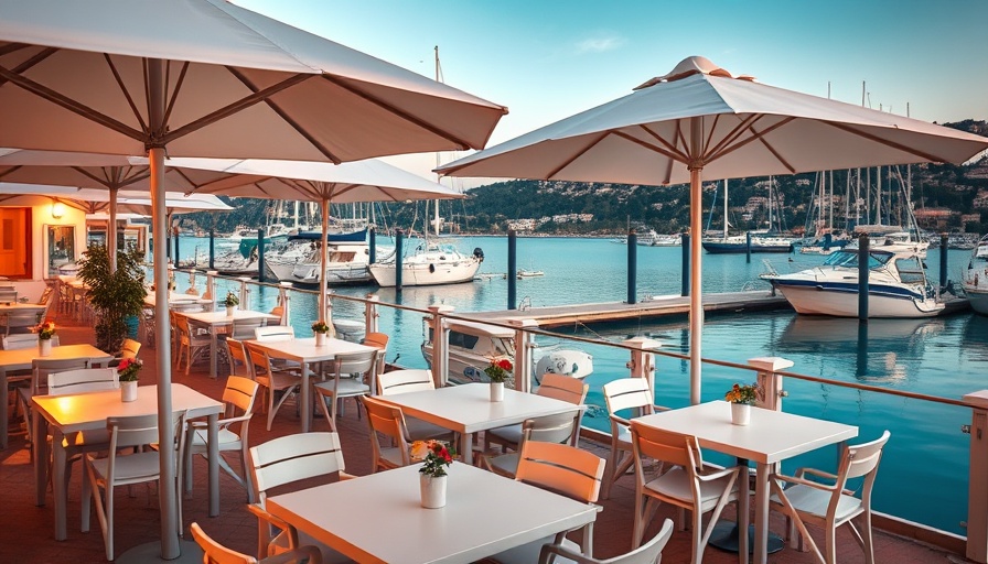 Lamda Casual Dining Vasiliki: waterfront dining with marina view.