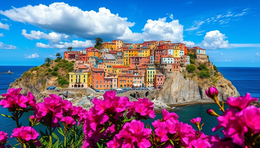 Italy breaking tourism records: Colorful village on cliffside by the sea.