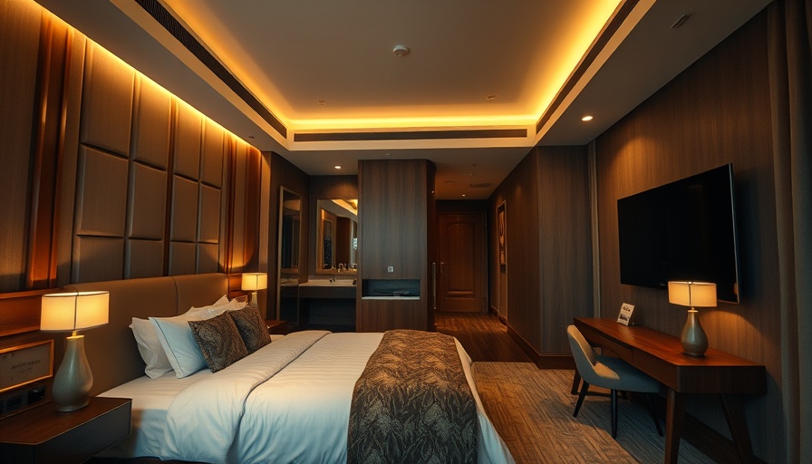 Modern hotel room offering comfort for travelling cheaply.
