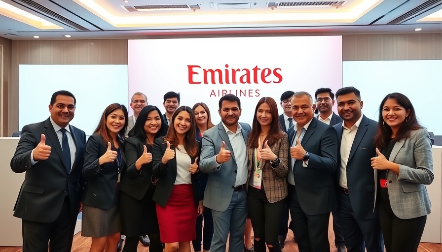 Emirates Airlines Hangzhou expansion event with professionals.