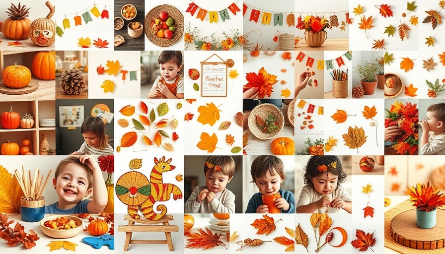 Collage of fun family activities and DIY fall crafts for kids.