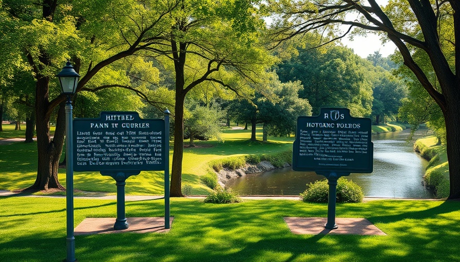 Family Adventure in Georgetown Kentucky scenic park with historical sign.