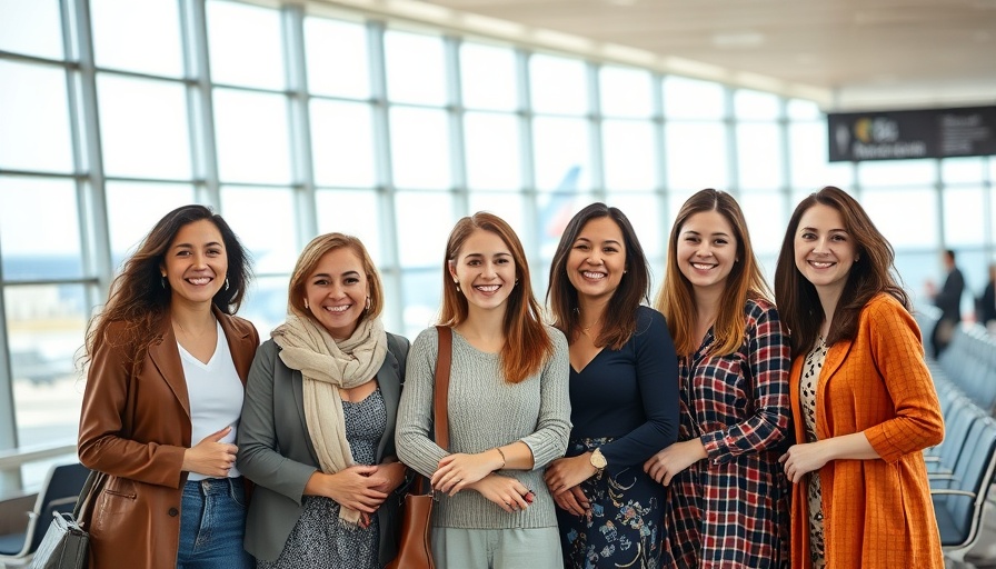 American Airlines employees and supporter in airport for Stand Up To Cancer fundraising