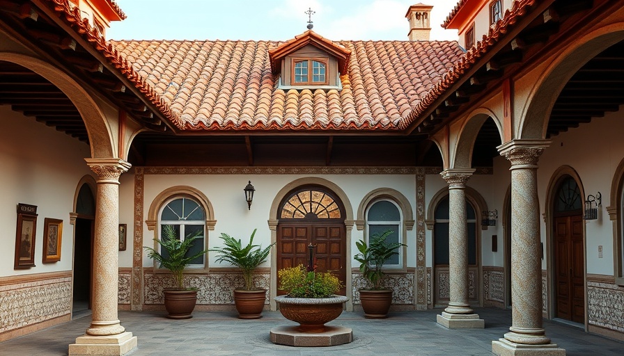 Spanish-style courtyard in San Antonio family weekend itinerary