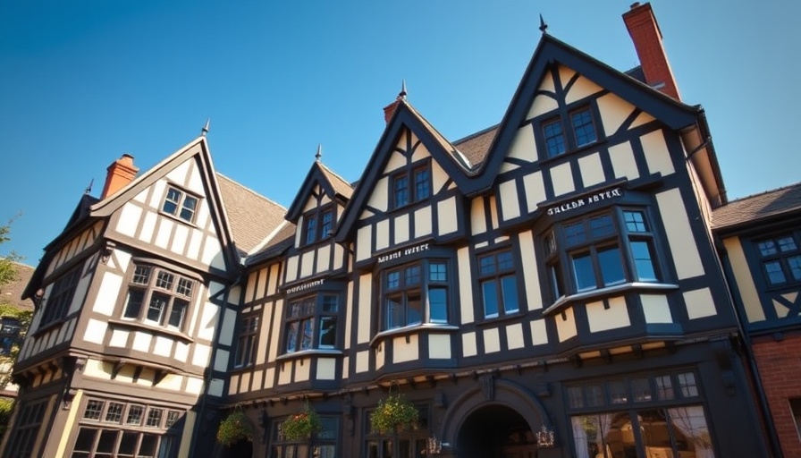 Hotel Royer Family Adventure at Tudor-style building.
