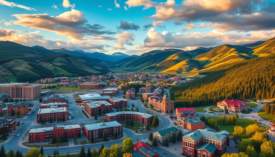 Scenic view of Park City surrounded by mountains, Park City dining experiences.