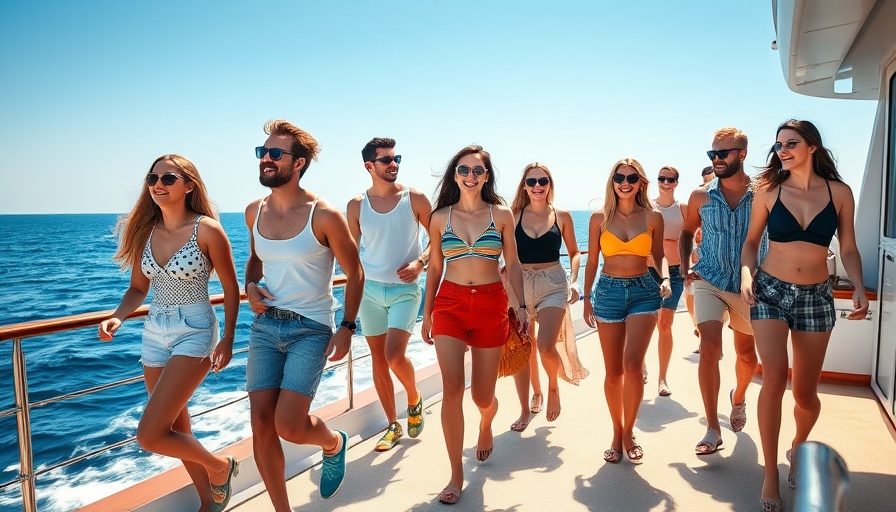 Choosing a travel destination, friends on a boat trip.