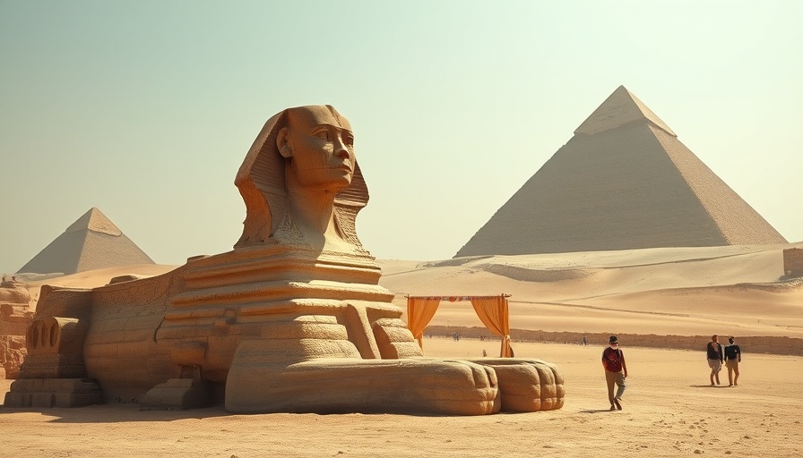 Travel news: The Sphinx and pyramids under a clear sky.