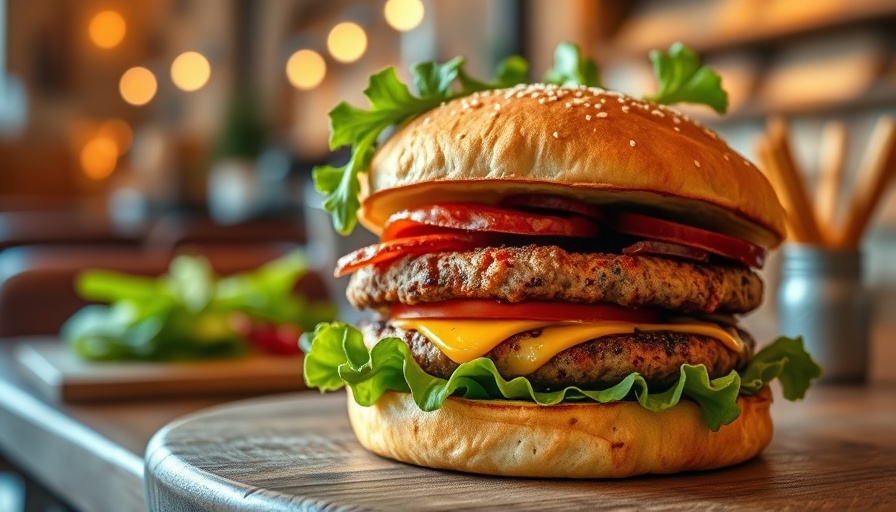 Gluten-free vegan burger in Victoria BC with fresh lettuce.