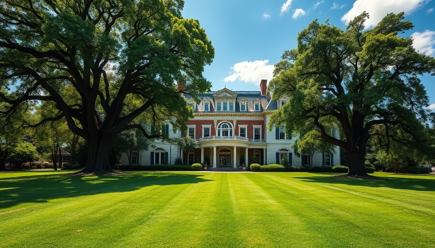 Victorian-style mansion with intricate architecture and garden