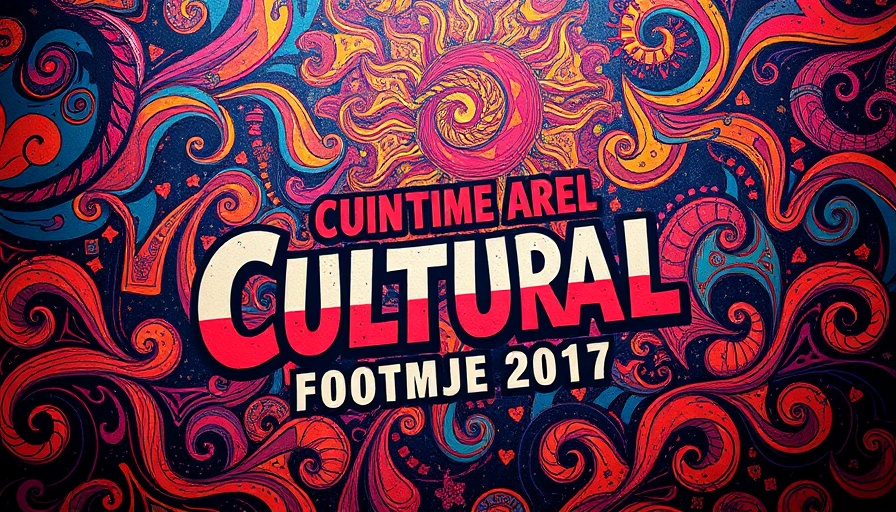 Psychedelic poster for cultural events today with swirling design.
