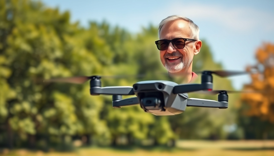 Man learning to fly a Ruko U11MINI drone in a sunny park.