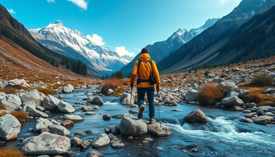 Travel news about a hiker exploring scenic mountain landscape.