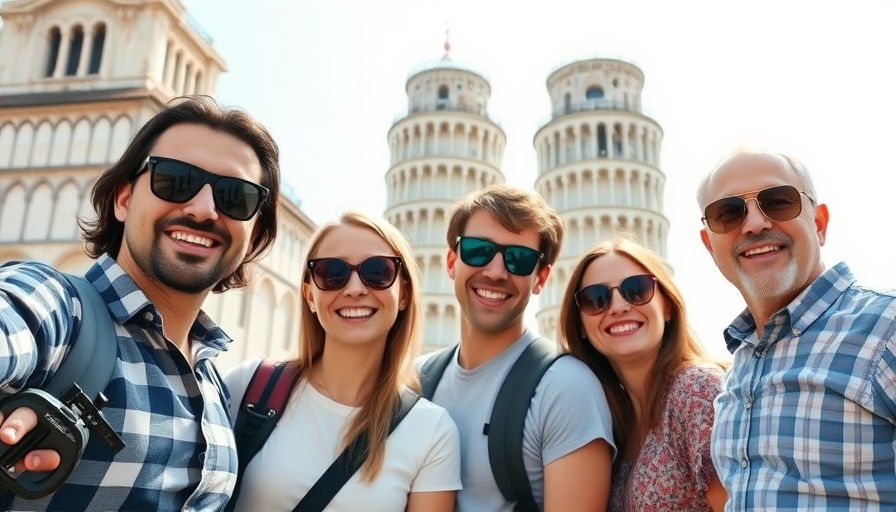 Family smiles in front of Leaning Tower; Best Countries to Visit with Kids in 2025.