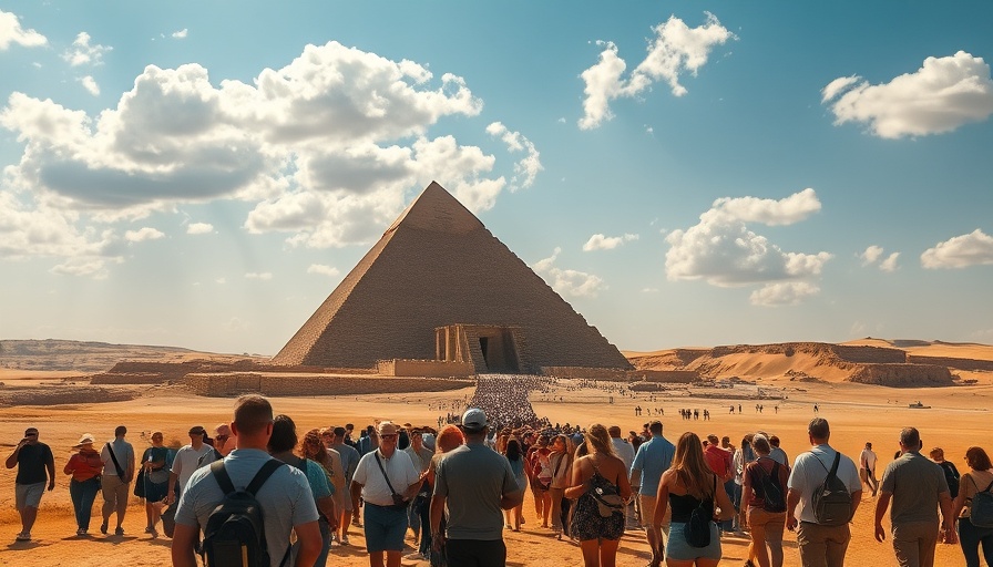 Tourists explore iconic pyramid; how to choose travel destination.