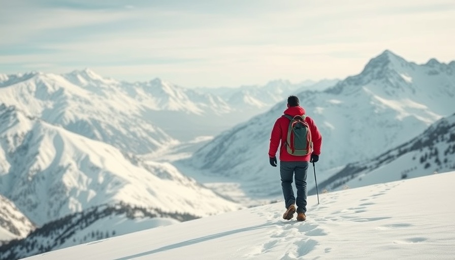 Solo hiker on snowy mountain, ideal for how to pick a travel destination.
