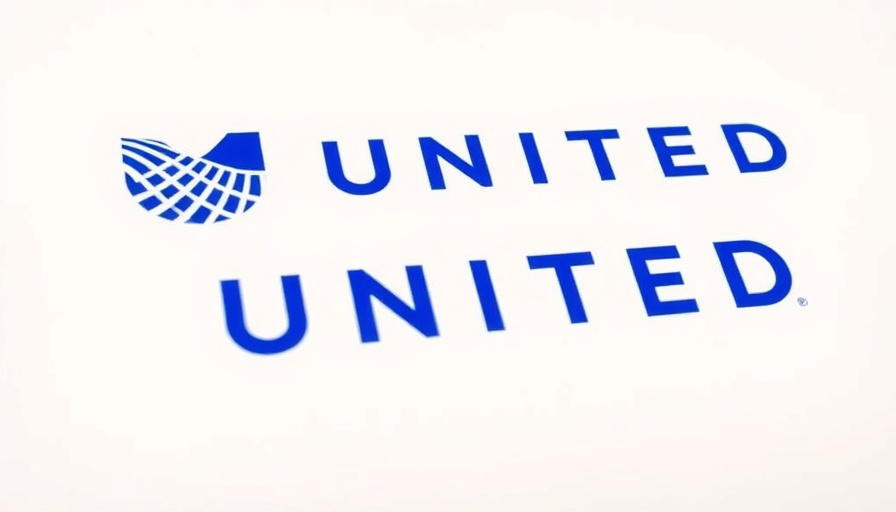 United Airlines logo on white background, sleek and modern design