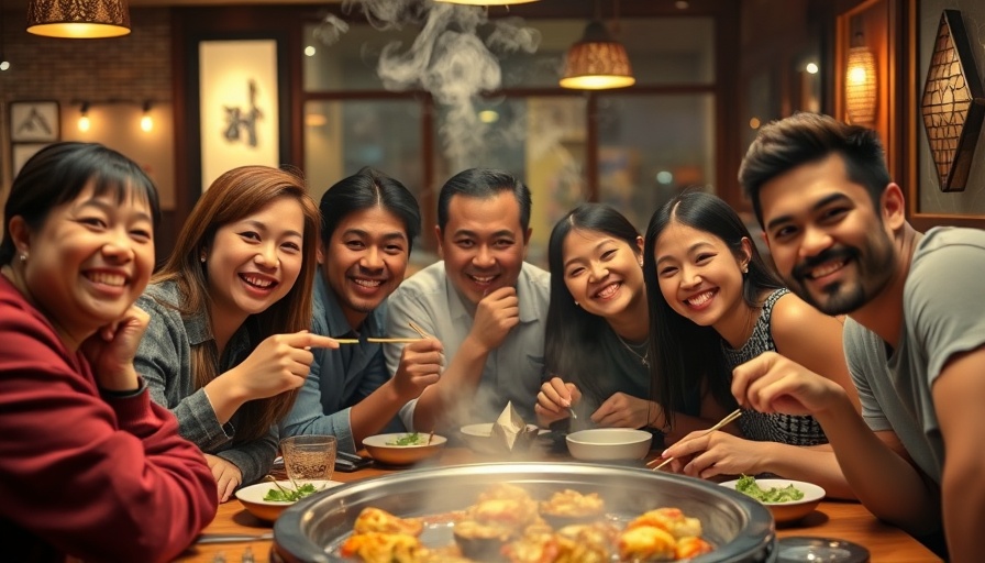 Group enjoying Korean BBQ - culinary tourism in South Korea.