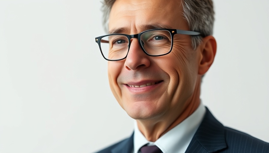Middle-aged businessman smiling softly in navy suit - WTM Spotlight Saudi Arabia.