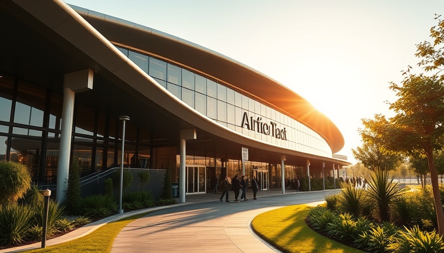 Biometric passenger system in a modern airport with sleek facade