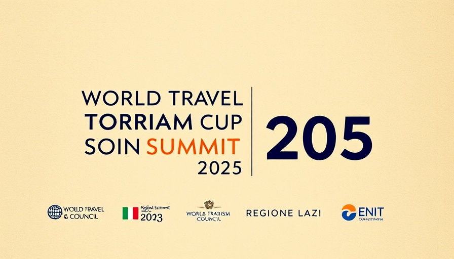 WTTC Global Summit Italy 2025 announcement poster, Rome.