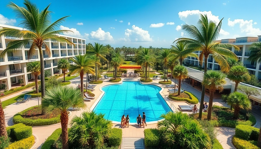 Family beach adventures Orlando at a vibrant resort.