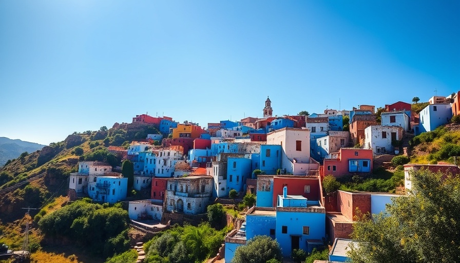 Morocco tour packages: vibrant blue cityscape of Chefchaouen